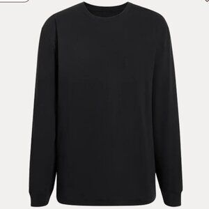 Nuuds Men's Long Sleeve Boxy Tee Black Medium